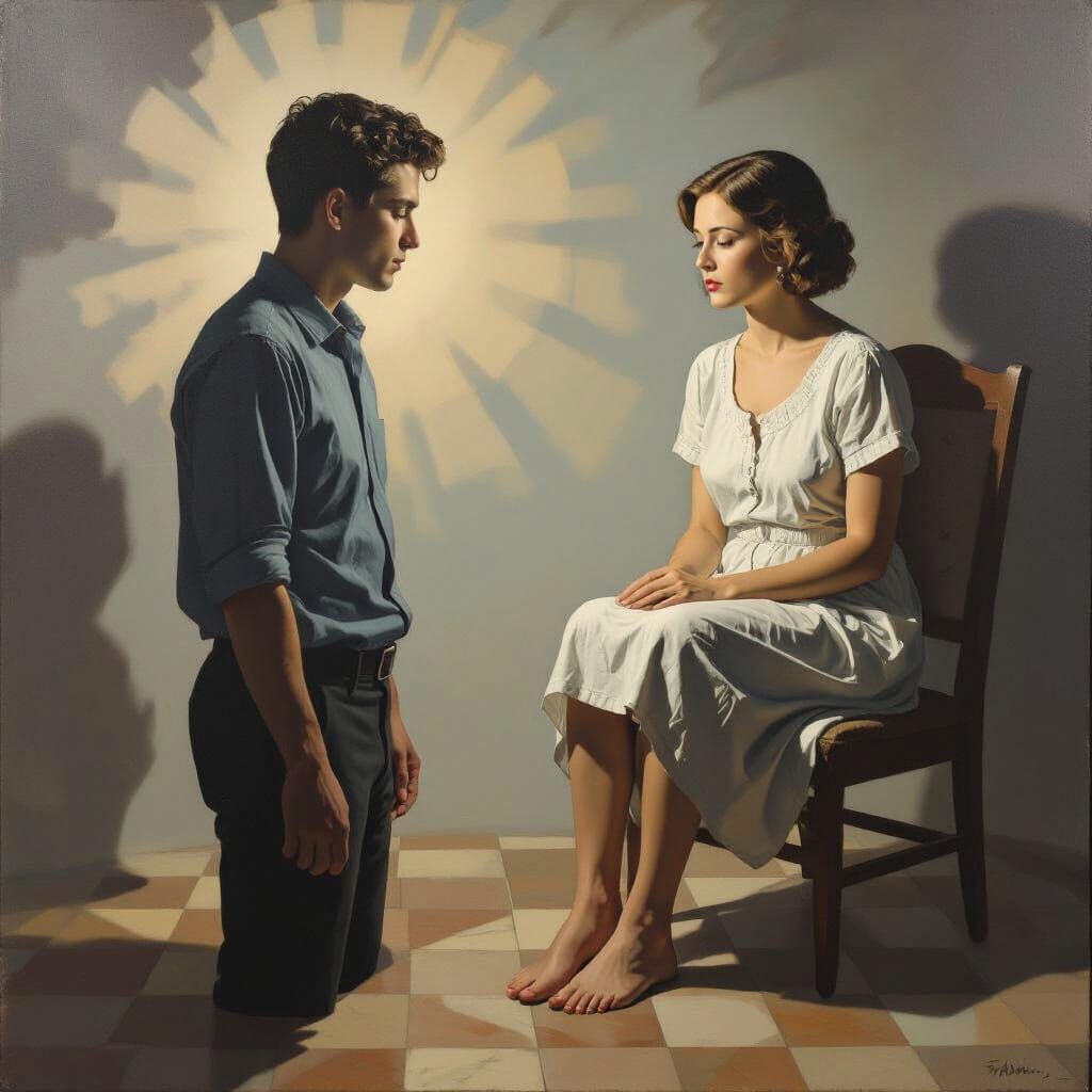 Surrealist Mother Hypnotized to Be Barefoot