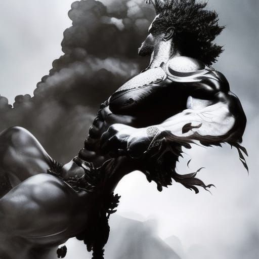 Ethereal God of Shadows in Dark Watercolours