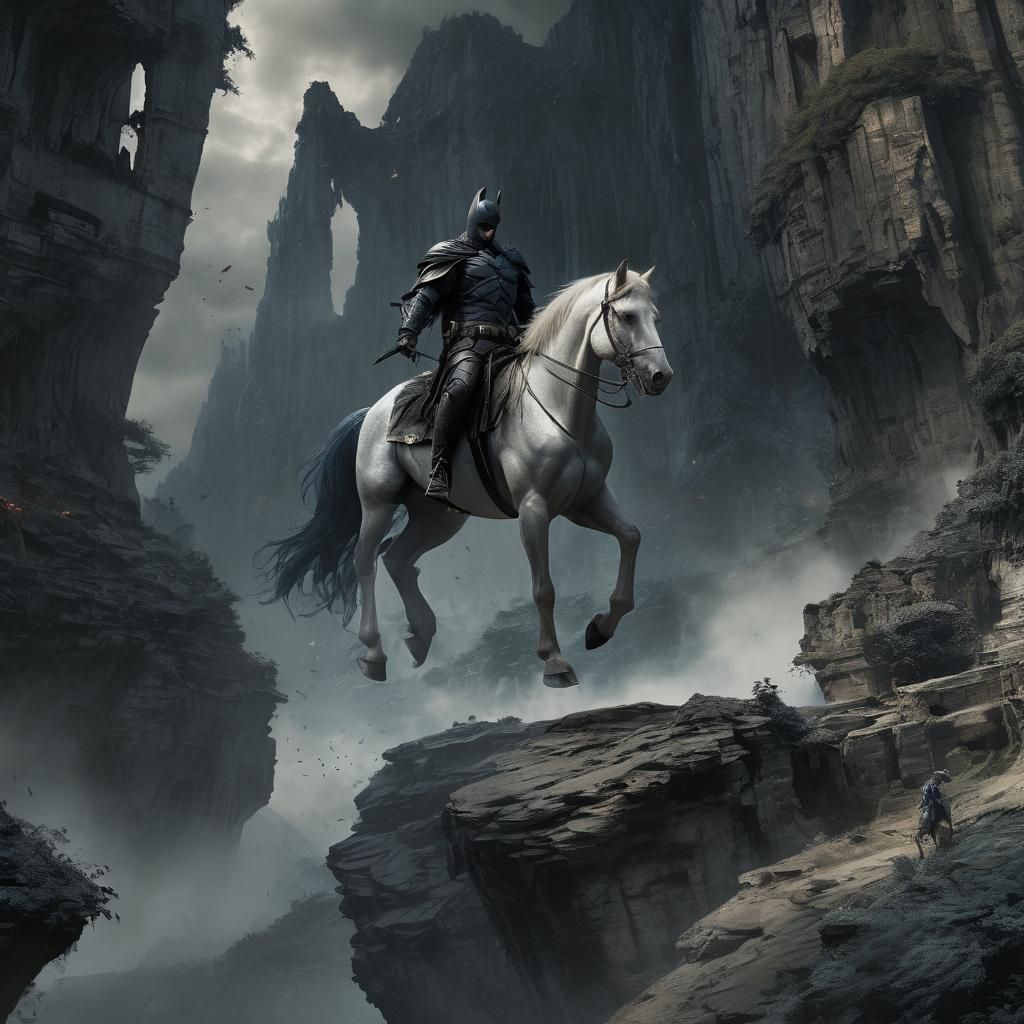 Dark Knight Equestrian Fantasy in Ultra-High-Resolution