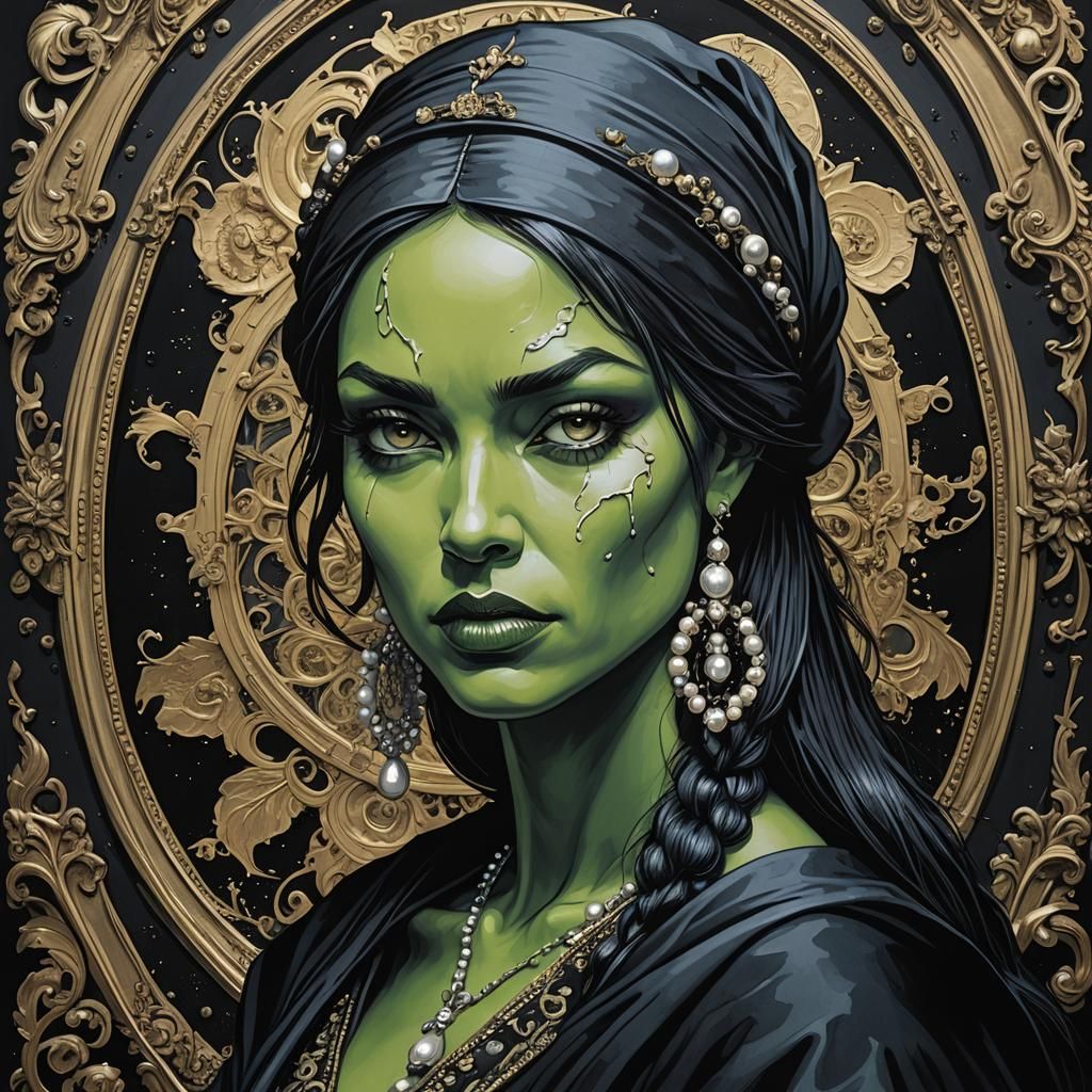 The Incredible Hulk as Girl with the Pearl Earring in Vantab...