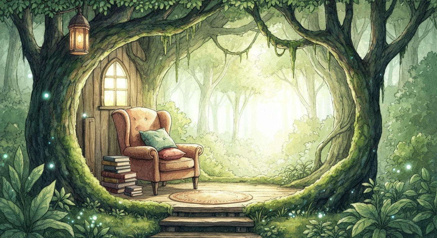 Enchanted Forest Treehouse Reading Nook