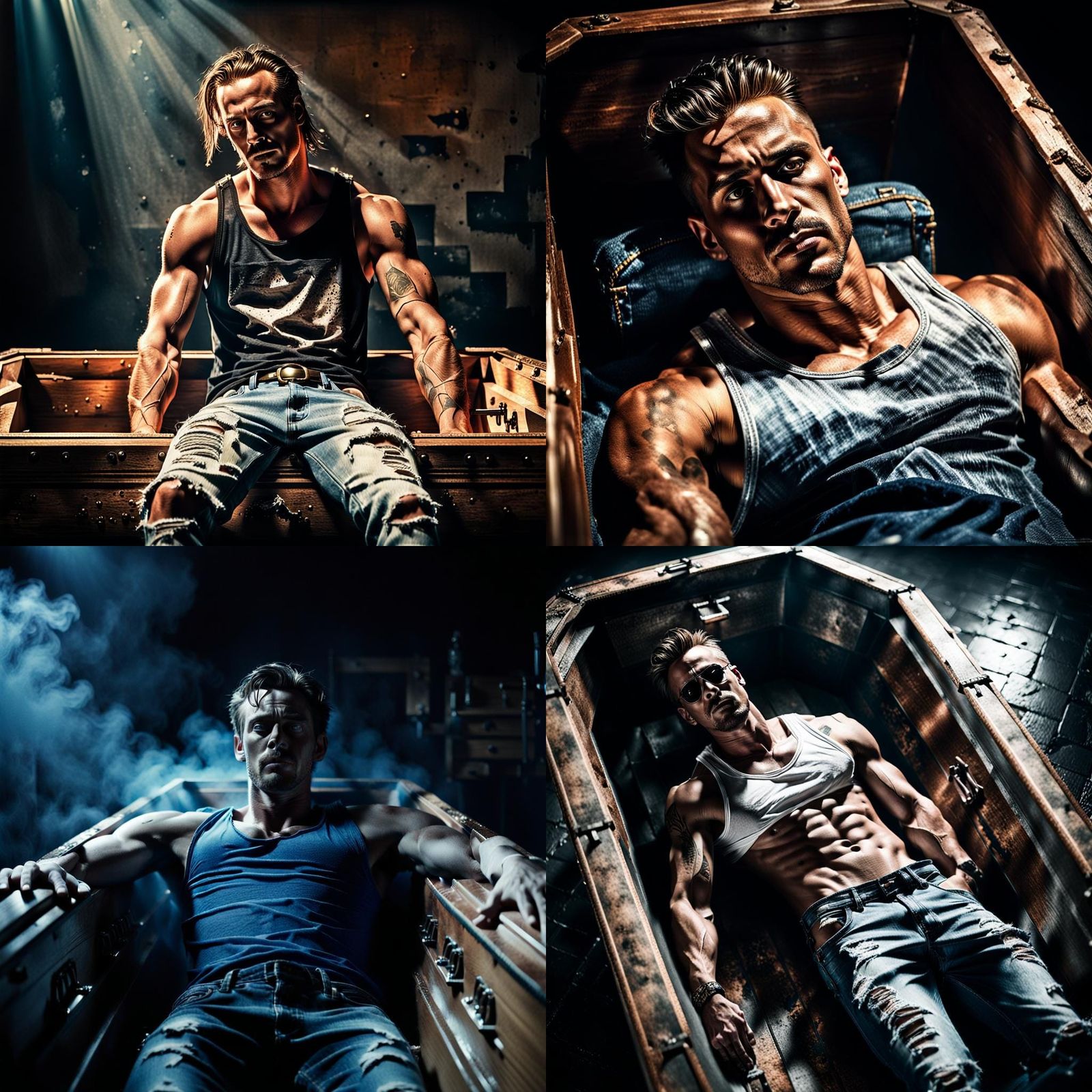 Rockstar in Rest: Dark, High-Quality Portrait