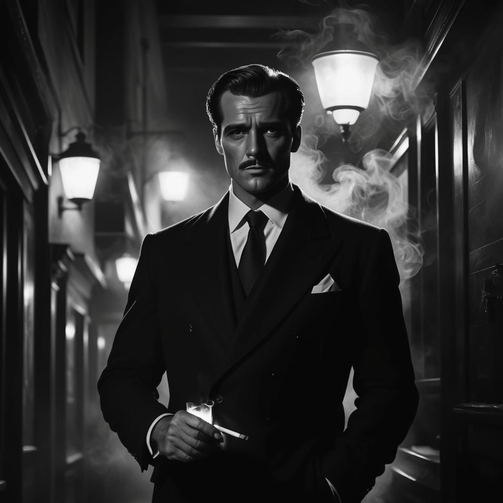 Sleek Agent Recruits a Charismatic Spy in a Smoky Bar