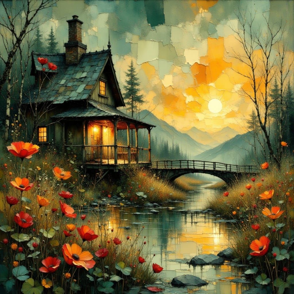 Vibrant Spring Overcomes Winter in Oil and Watercolour