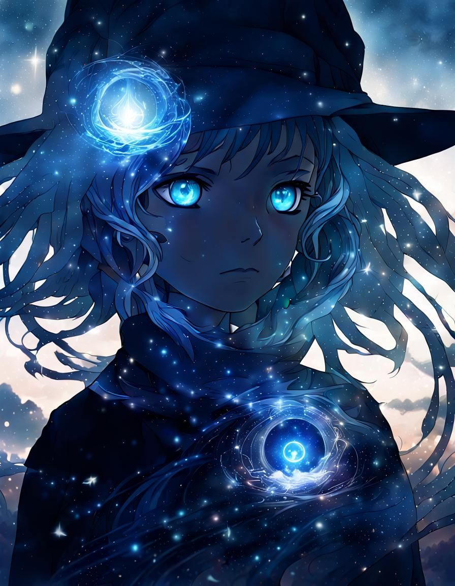 Ethereal Fantasy Cat Girl in Aether Swirling Realm of Gods