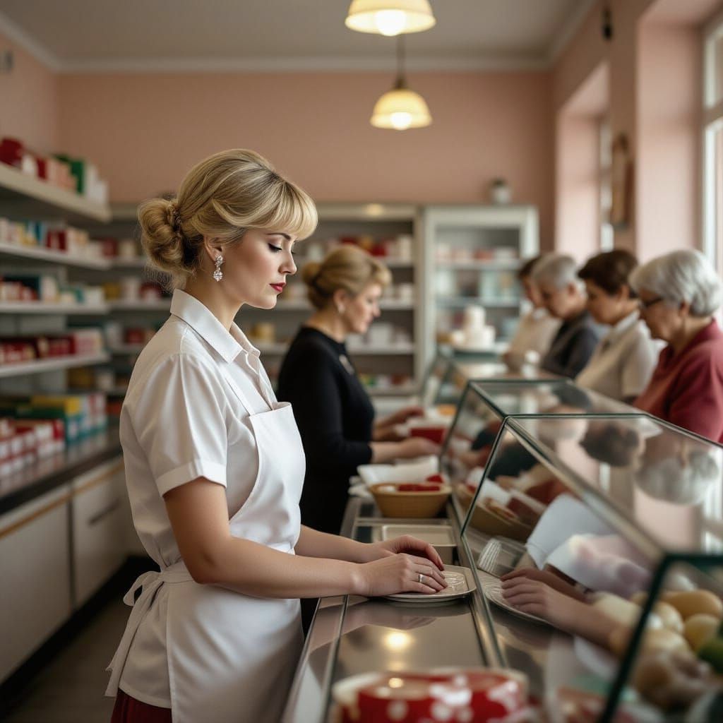 1980s Soviet Grocery Store in Melancholic Tones