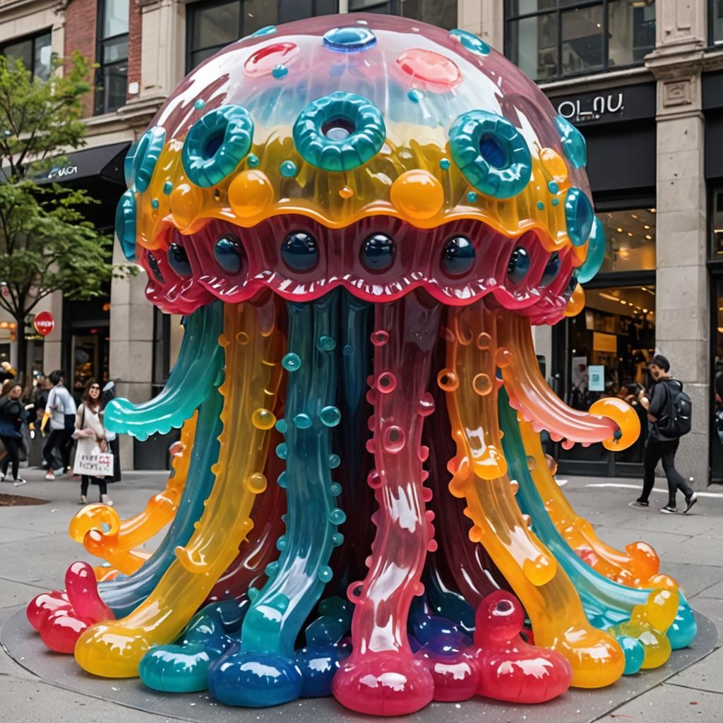 Vibrant Jelly Sculpture Masterpiece