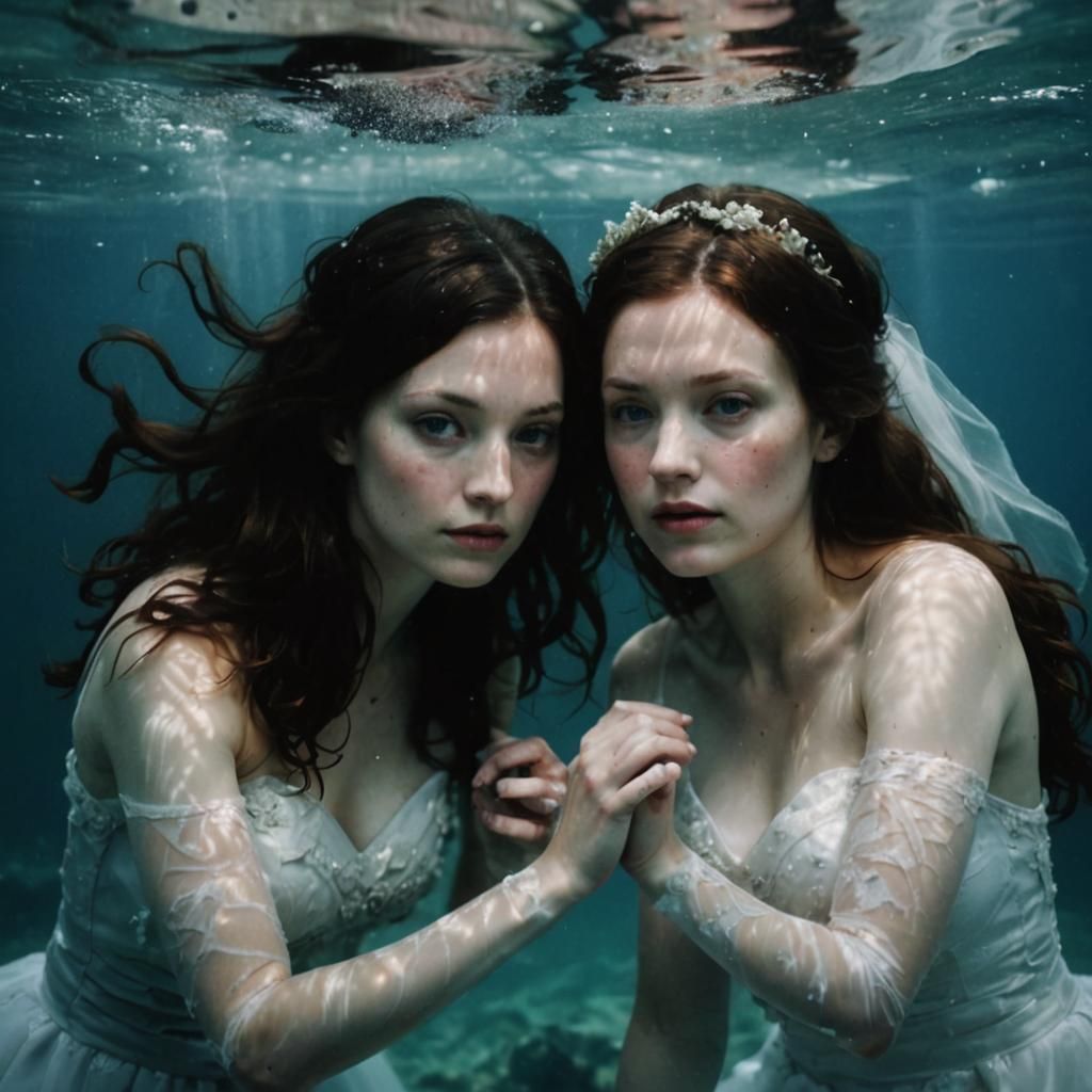 Surreal Underwater Wedding Scene