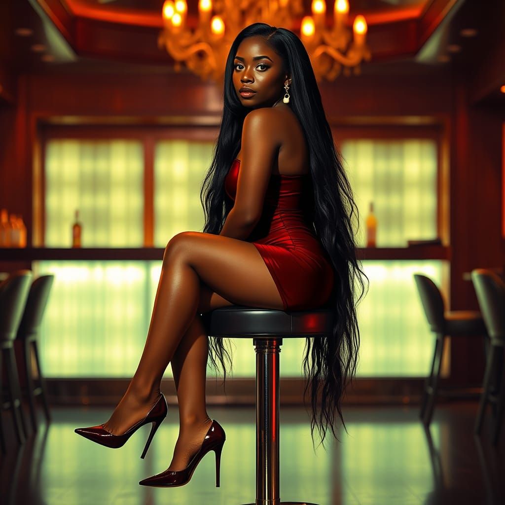 Contemporary Portraiture of a Voluptuous Black Woman