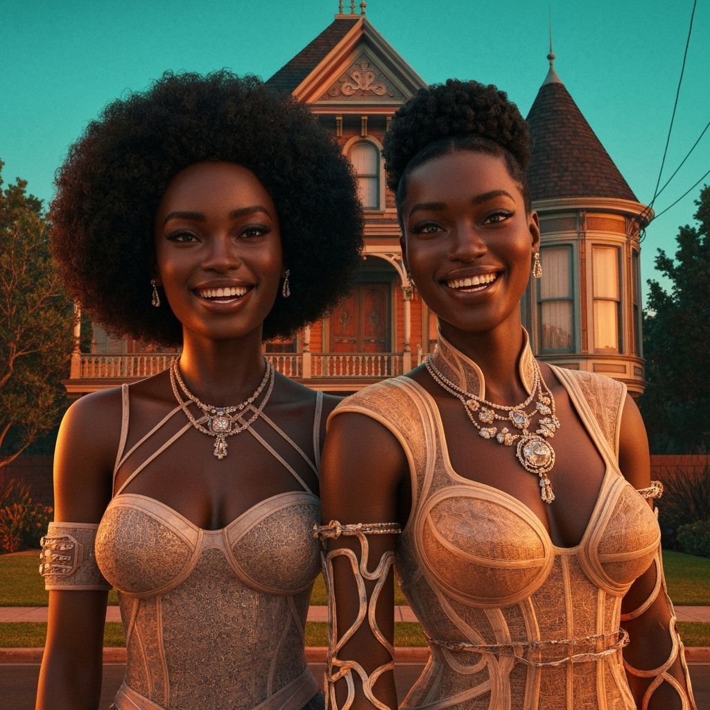 Futuristic Fashion Photo in Victorian Setting