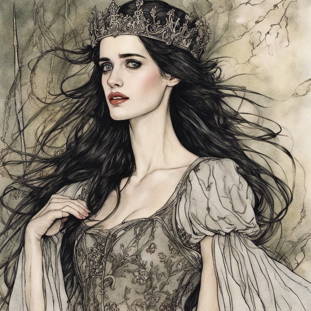 Enchanting Medieval Princess in Whimsical Fairycore Style