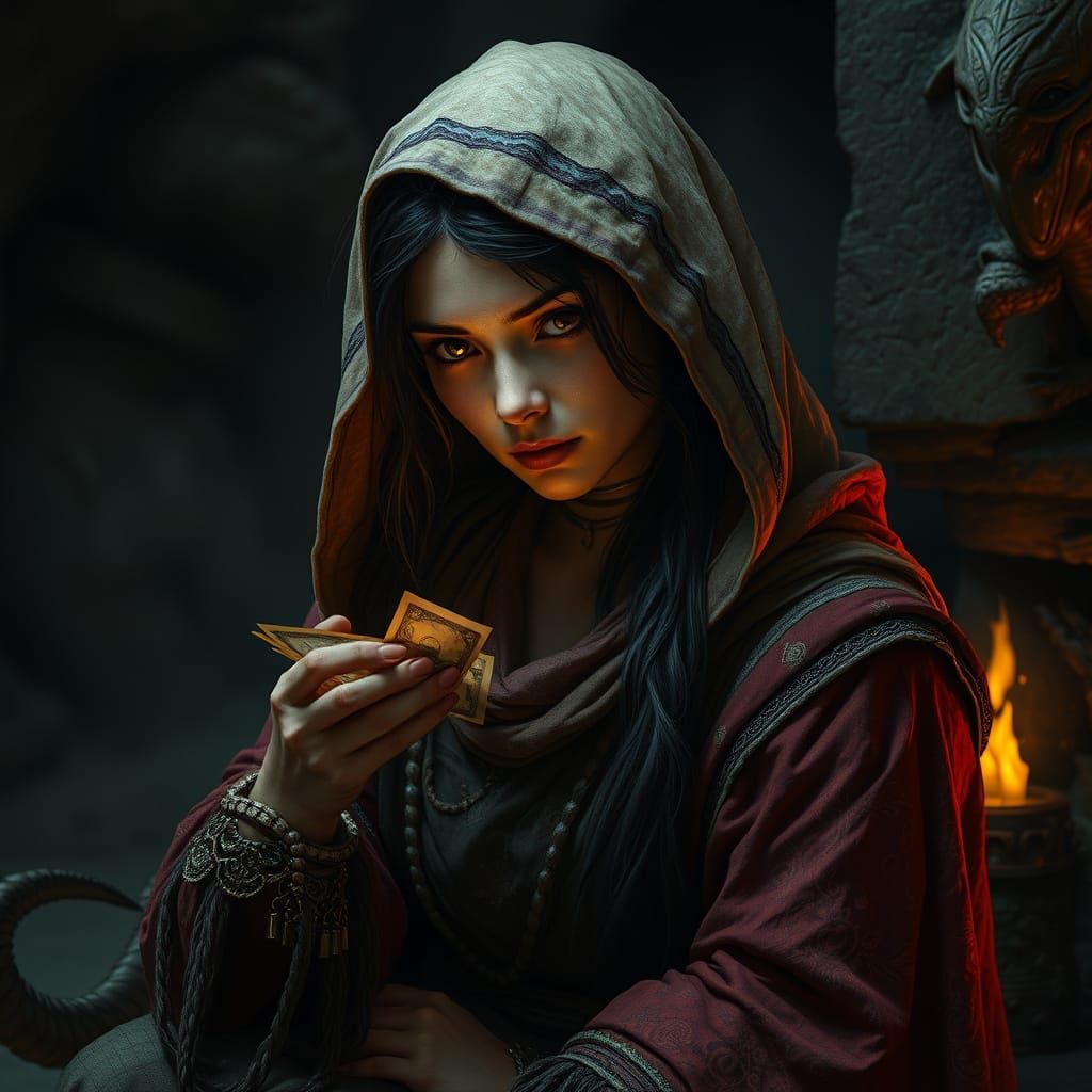 Poor Woman Pays Alien in Futuristic Shadows