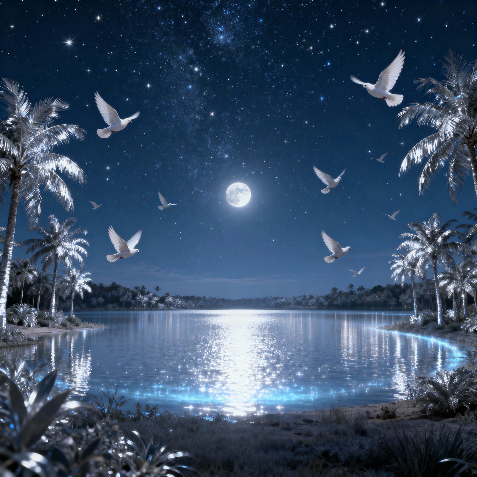 Ethereal Night Sky Over Quicksilver Lake