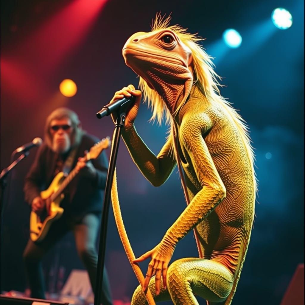 Iggy Pop as an Iguana Performs with The Stooges as Chimpanze...