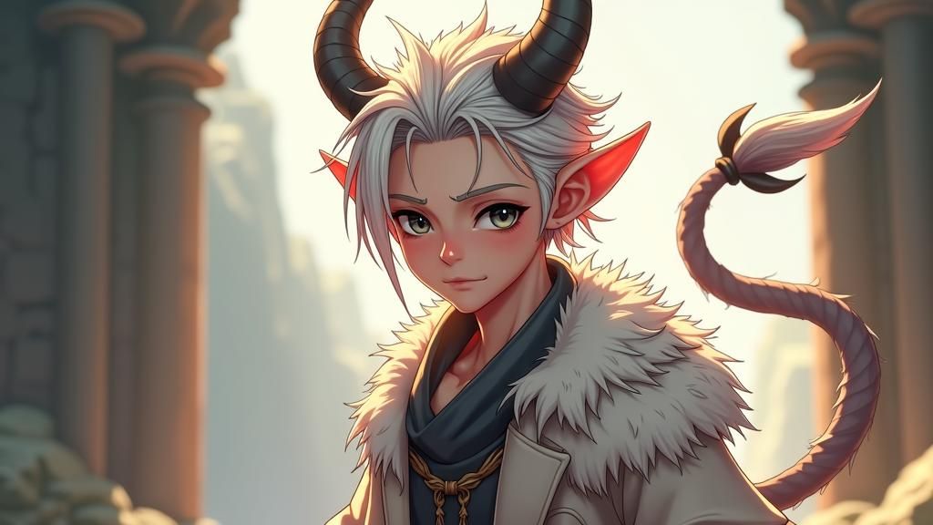 Chiseled Devil with Vibrant 3D Anime Style