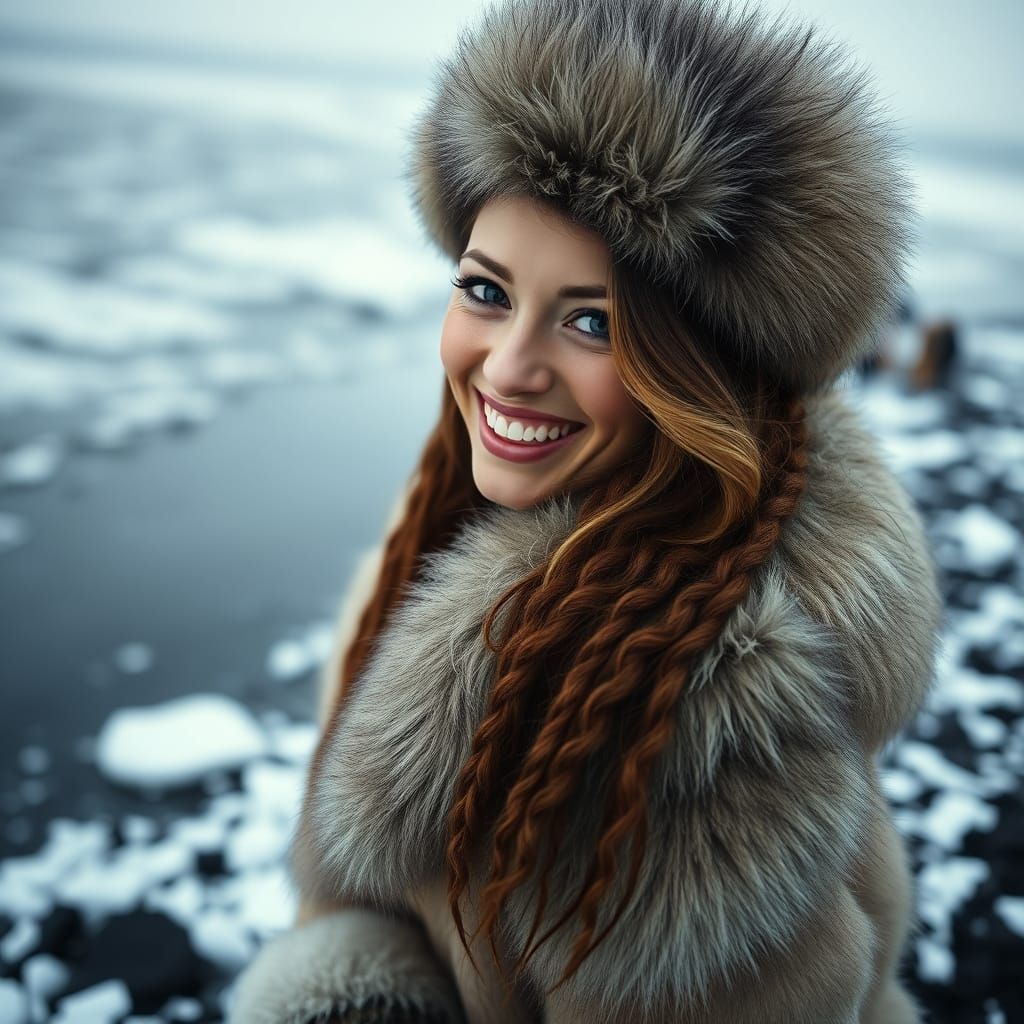 Glowing Winter Goddess of Iceland