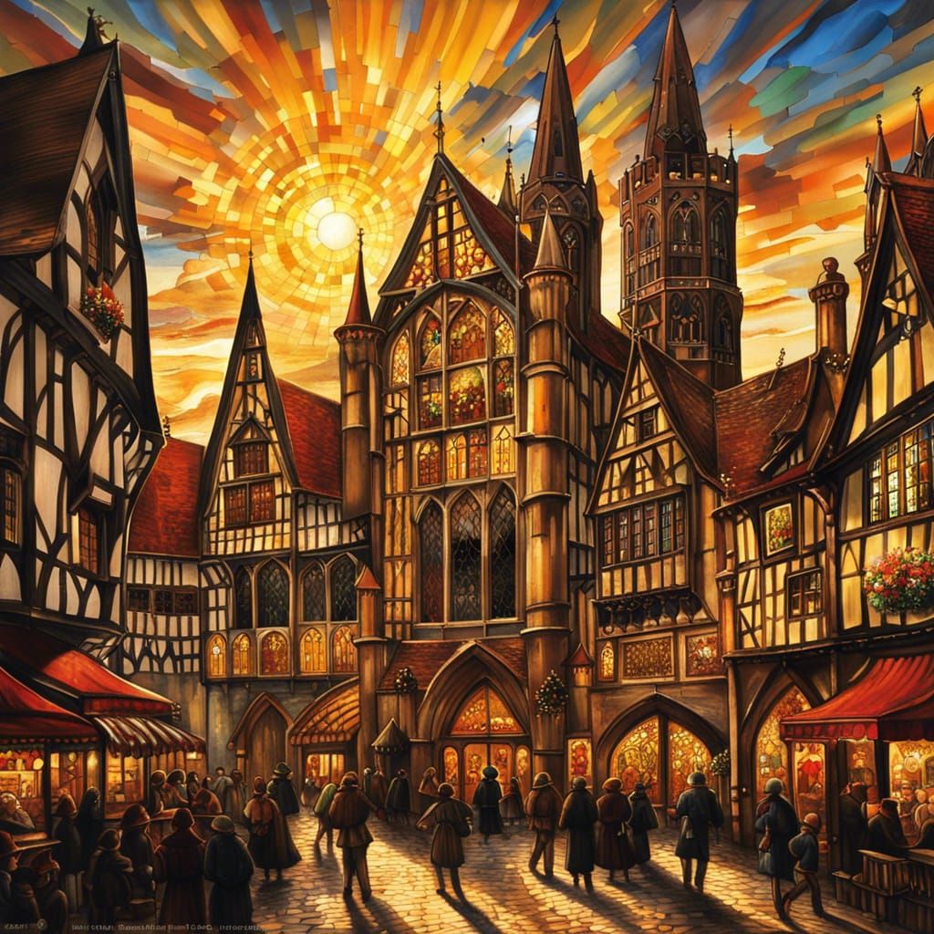 Epic Medieval Castle in Golden Light