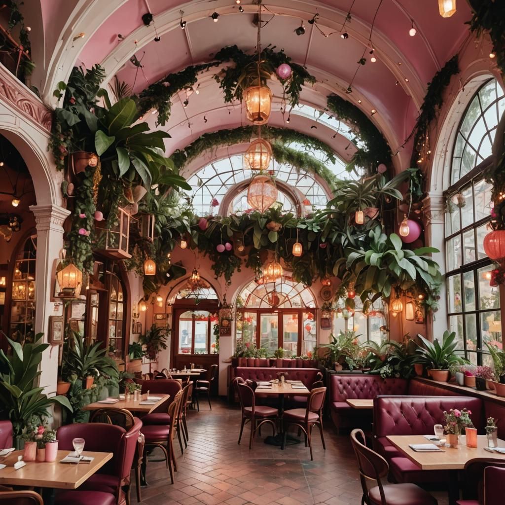 Whimsical Bohemian Elegance in a Fantastical Restaurant