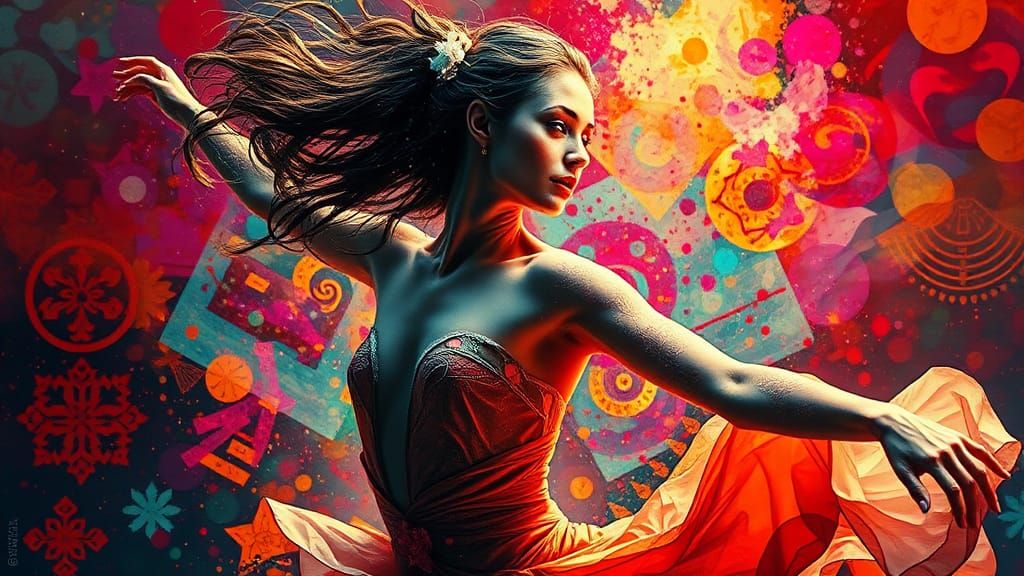 Cubist Dancer in Motion: A Picasso-Inspired Concept Art
