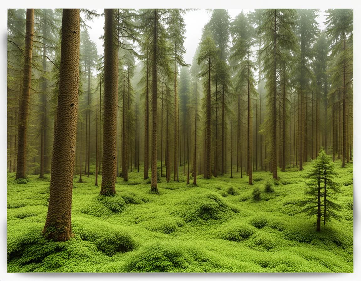 Panoramic Aerial View of a Serene Forest Landscape