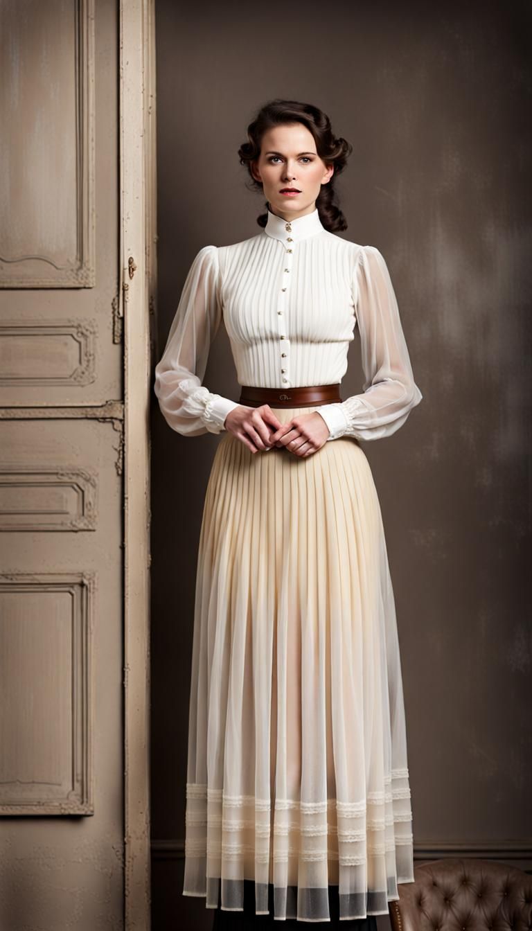 19th Century Governess in Elegant Attire