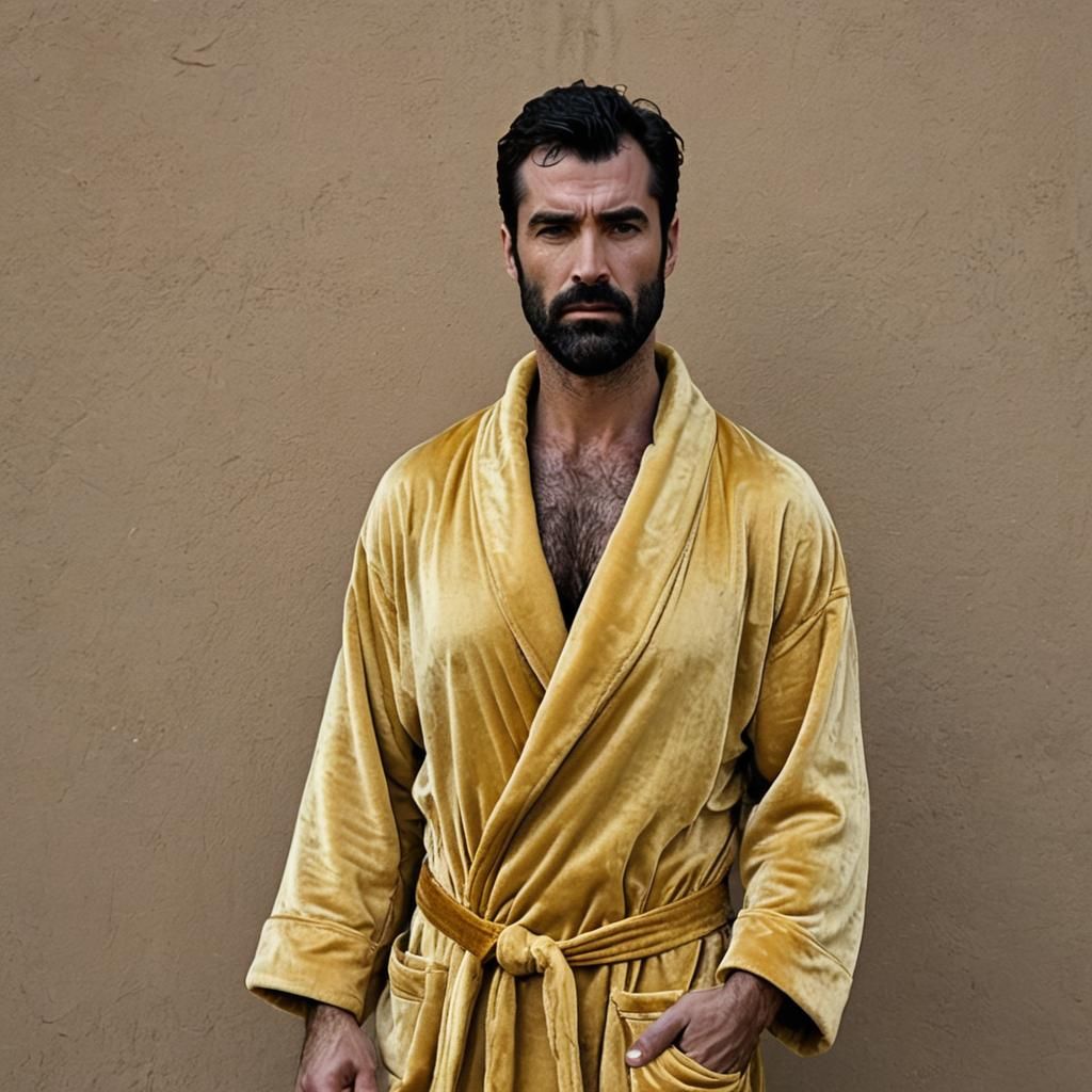 Dashing Spanish Gentleman in Elegant Velvet Robe