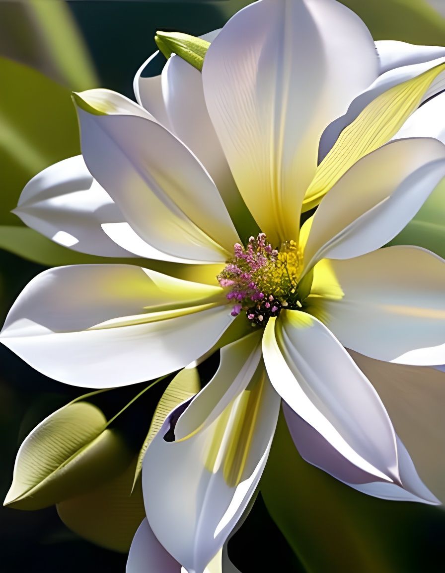 Hyperrealistic Trillium Bloom in Morning Light