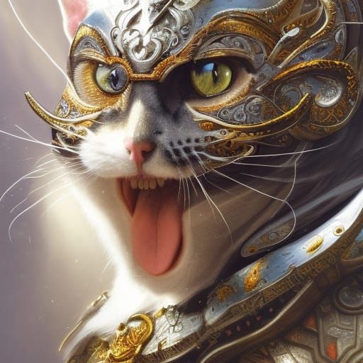 Feline Knight in Shining Armor