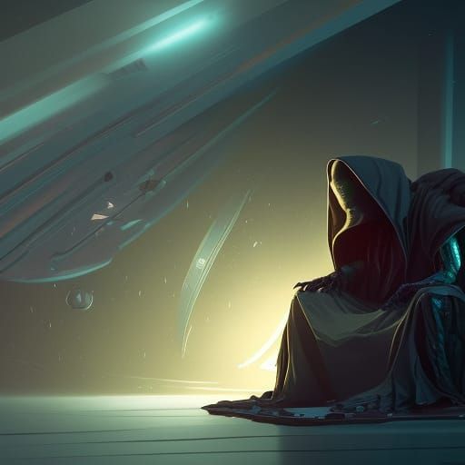 Surreal Alien Concept Art with Triadic Colors