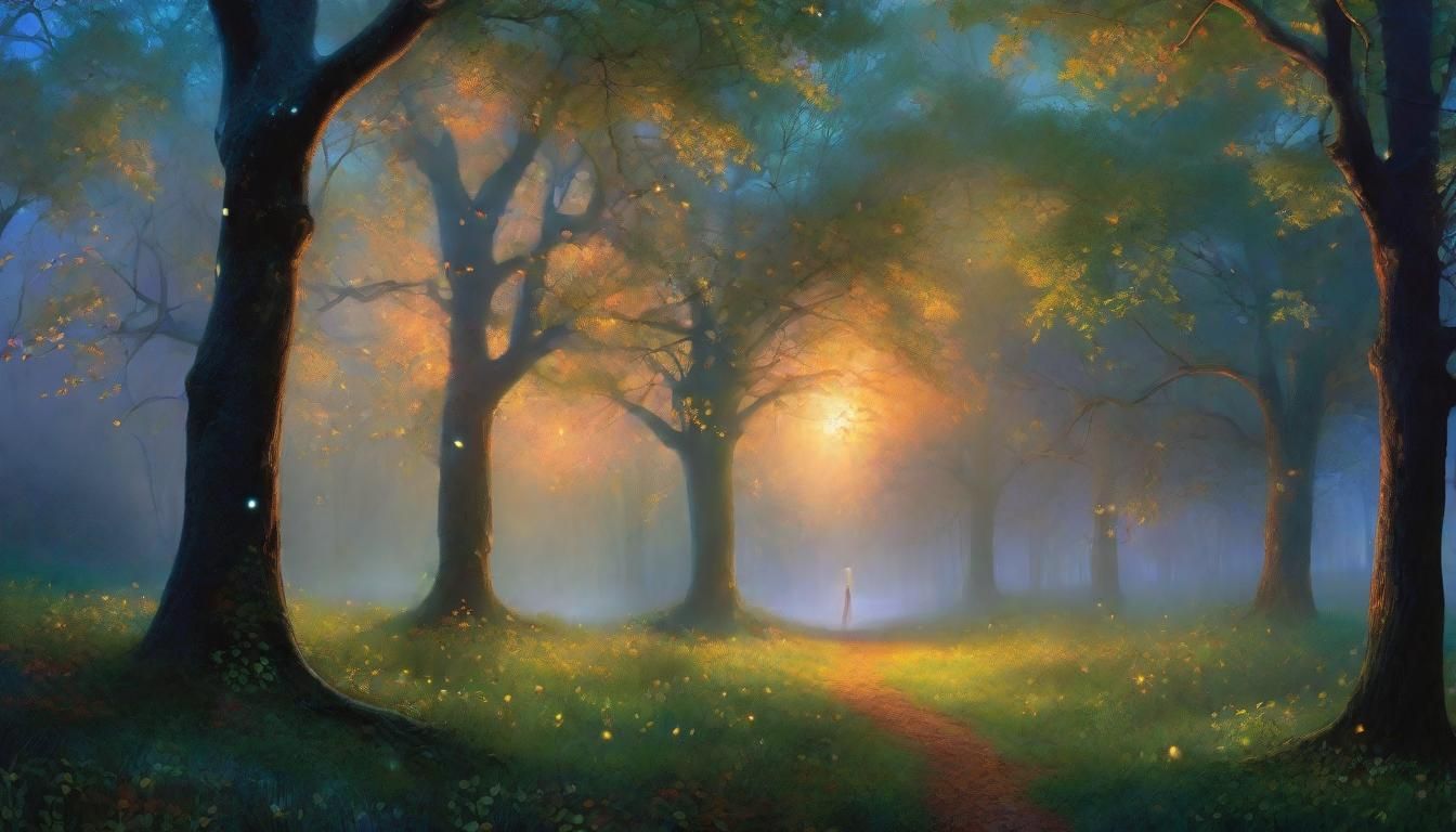 Mystical Forest Dreamscape in Soft Focus