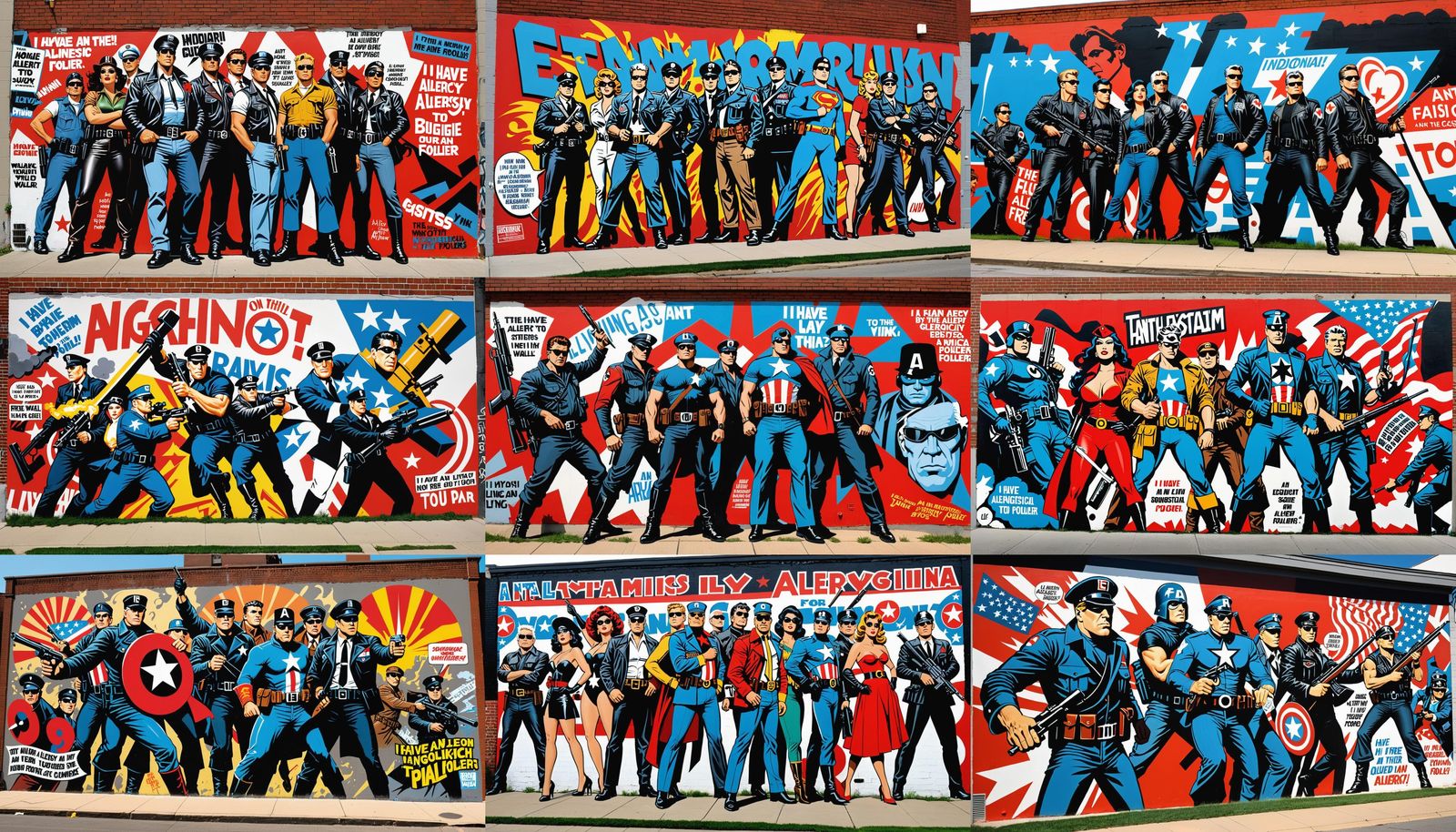 Vibrant Anti-Fascist Mural Celebrating Freedom and Social Ju...