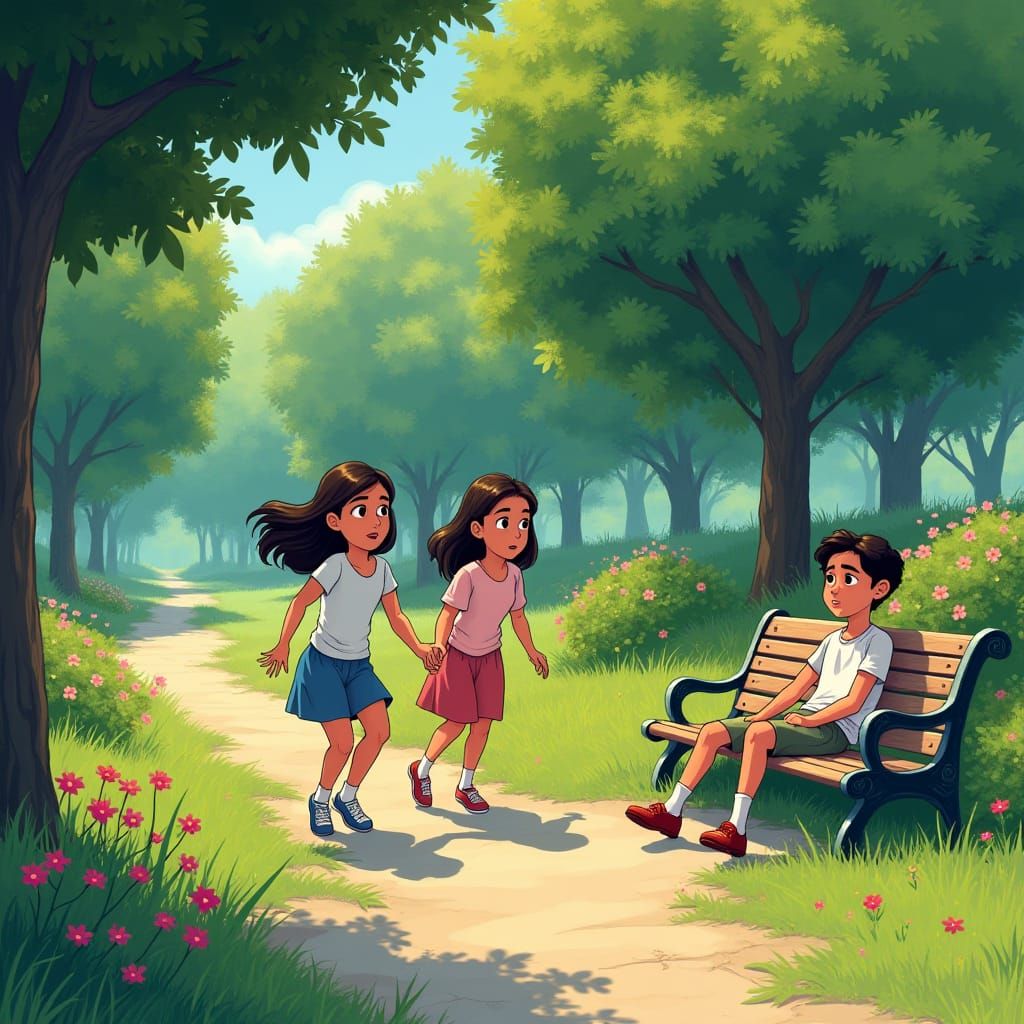 Sisters Find Young Boy in Park, Expressing Deep Concern