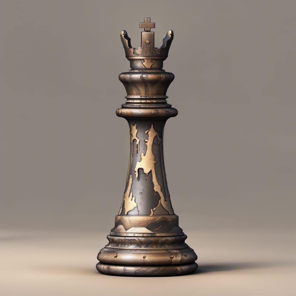 Dark Fantasy Chess Piece in Volumetric Lighting