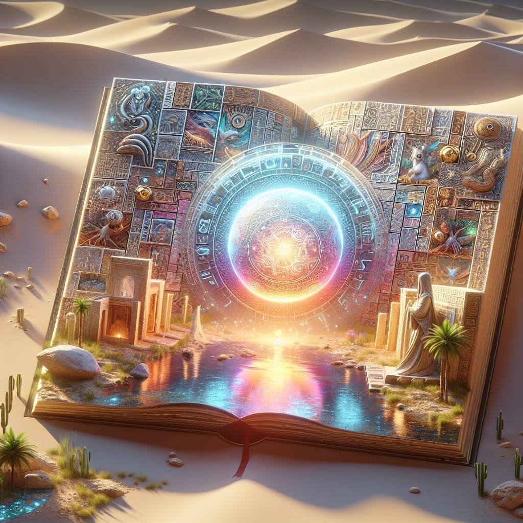 Magical Realm Revealed: Embossed Graffiti Textures, Desert C...