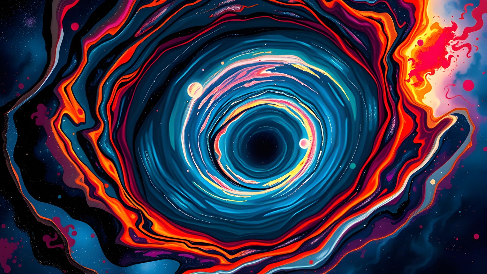 Cosmic Drainage in Resplendent Hues