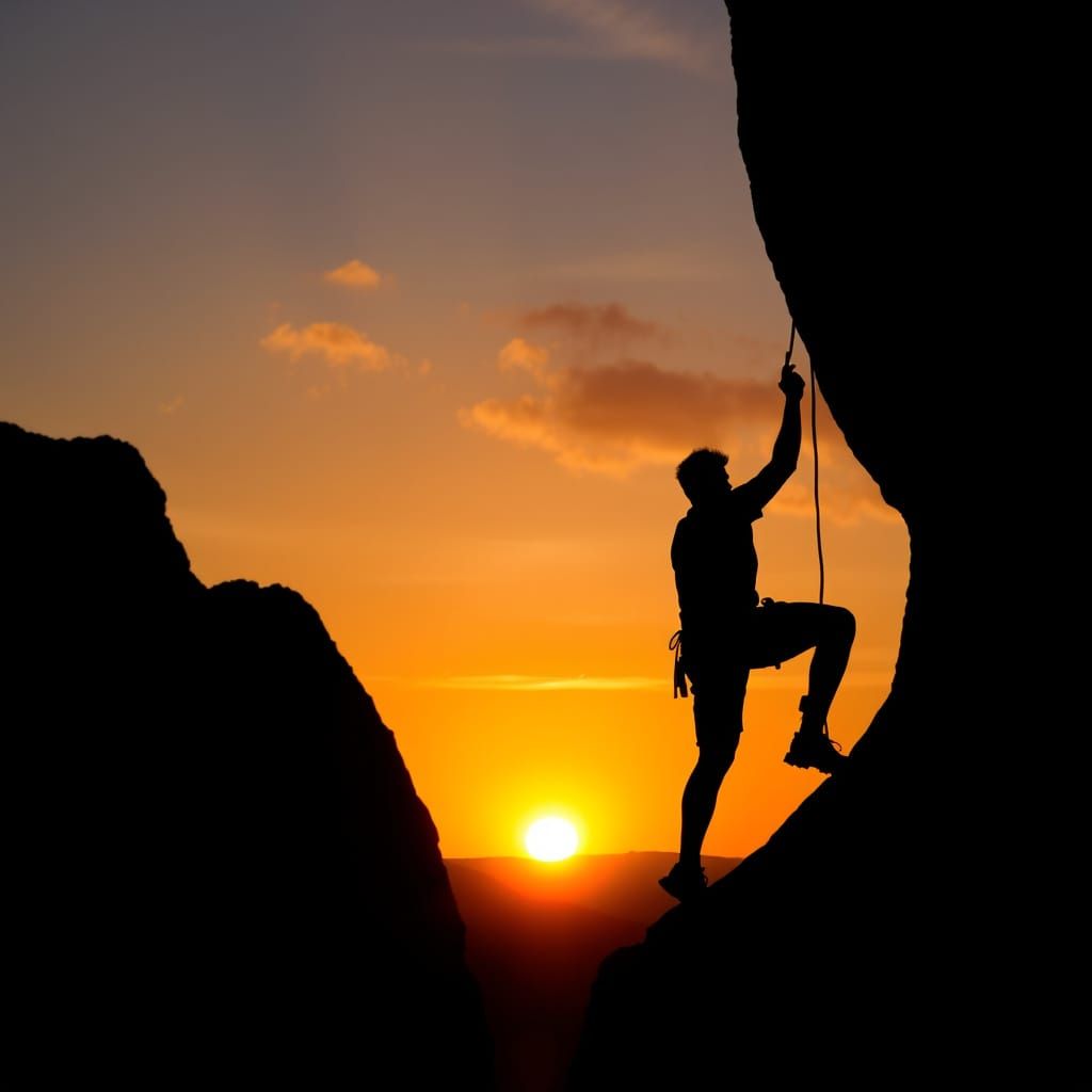 Adventure Amidst Vibrant Sunset