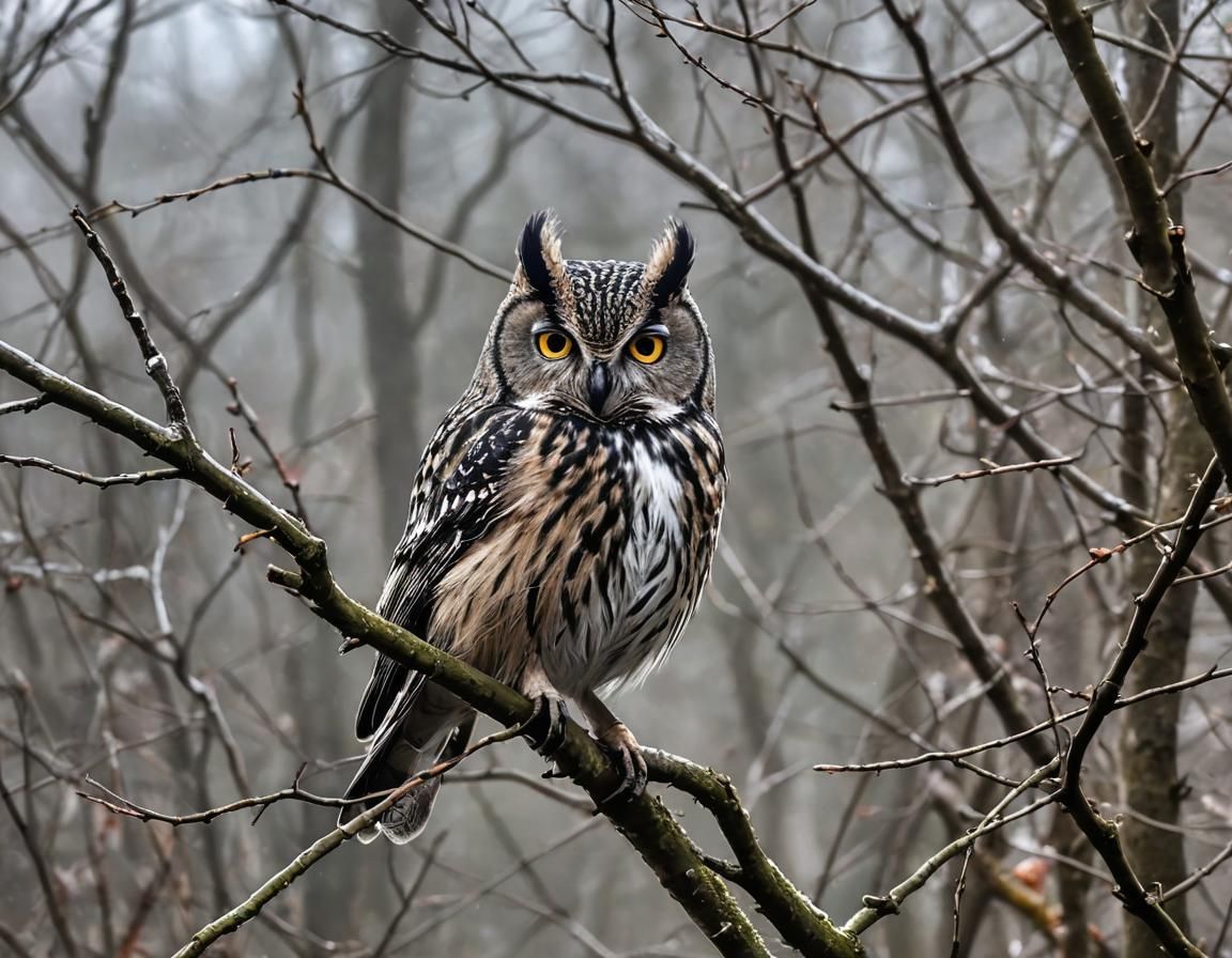 Mysterious Wild Goose Amidst a Stormy Landscape