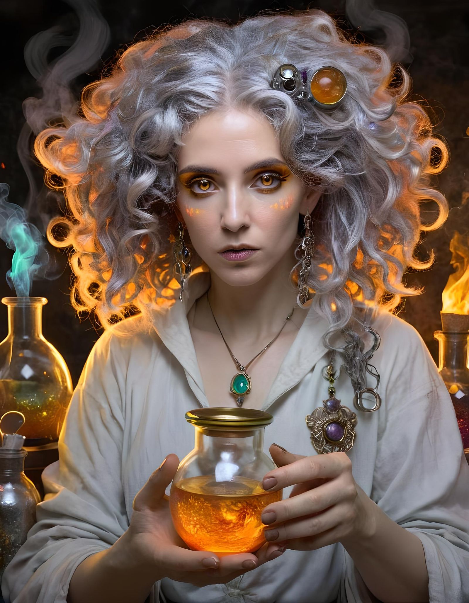 Ethereal Alchemy God in Vibrant Art