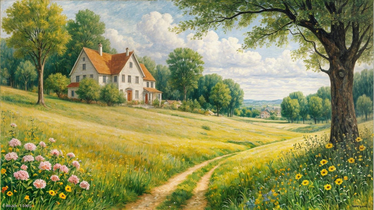 Impressionist Landscape Set in 1892