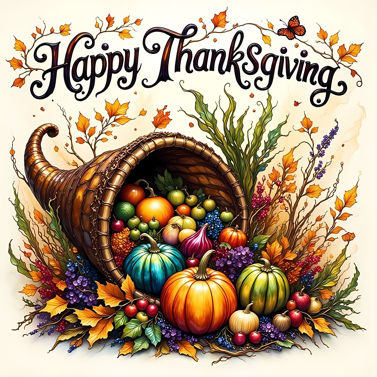 Cornucopia of Harvest Bounty