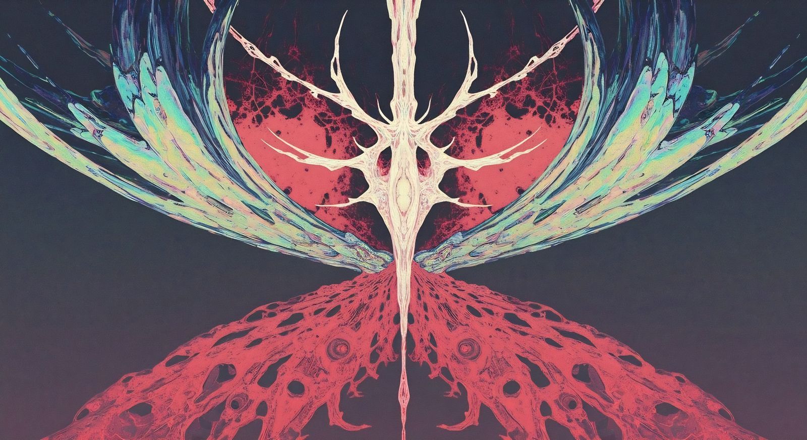 Abstract Sinister Background in Vibrant Rainbow Colors