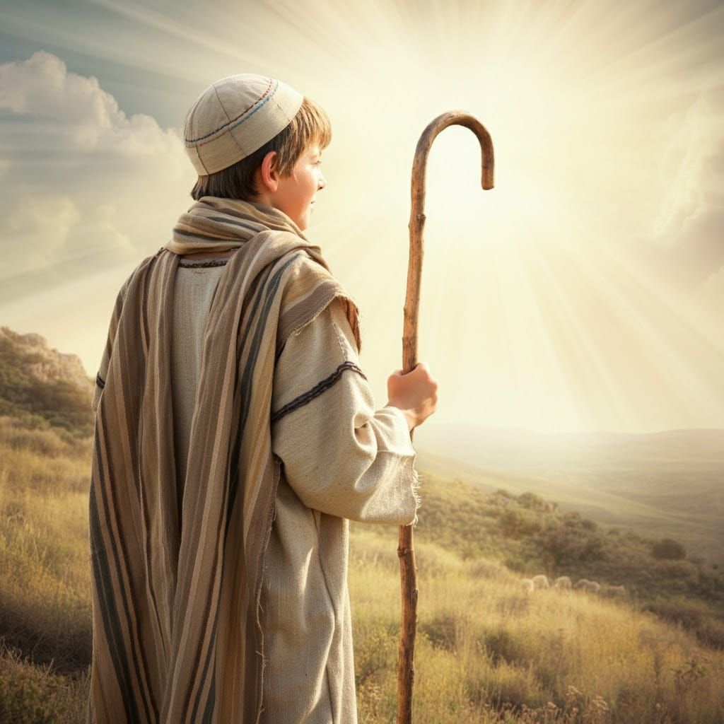 Ancient Shepherd Contemplates the Divine