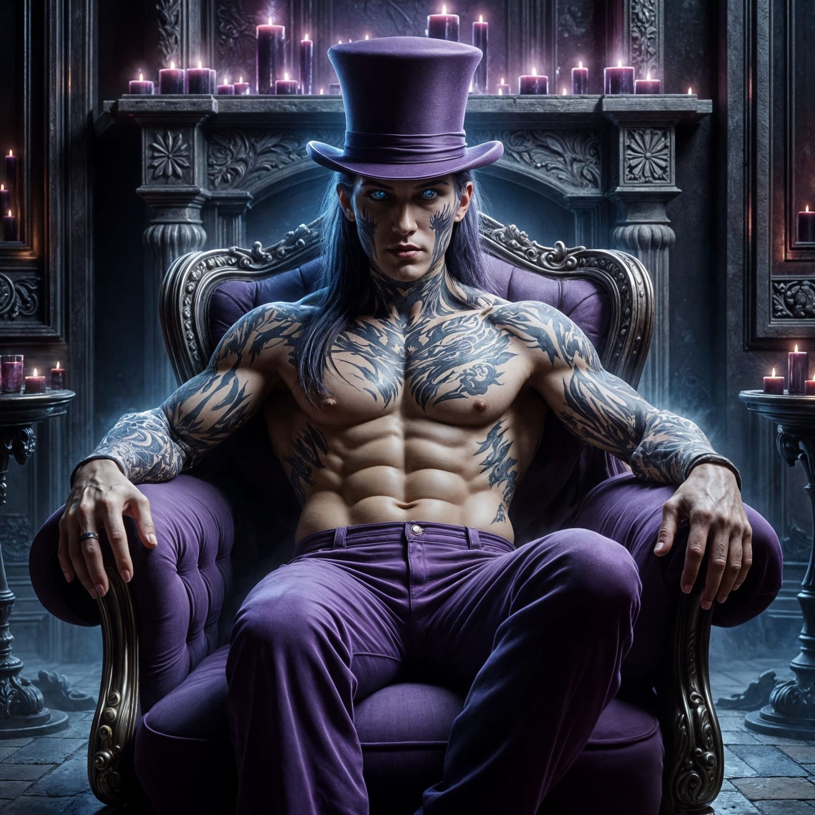 Elegant Gentleman Amidst Gothic Luxury