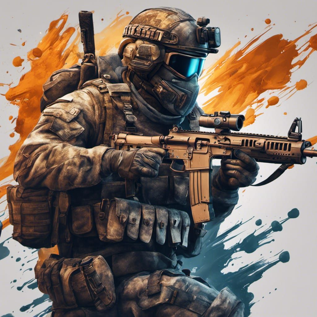 Fantastical Airsoft Logo in Deep Colors