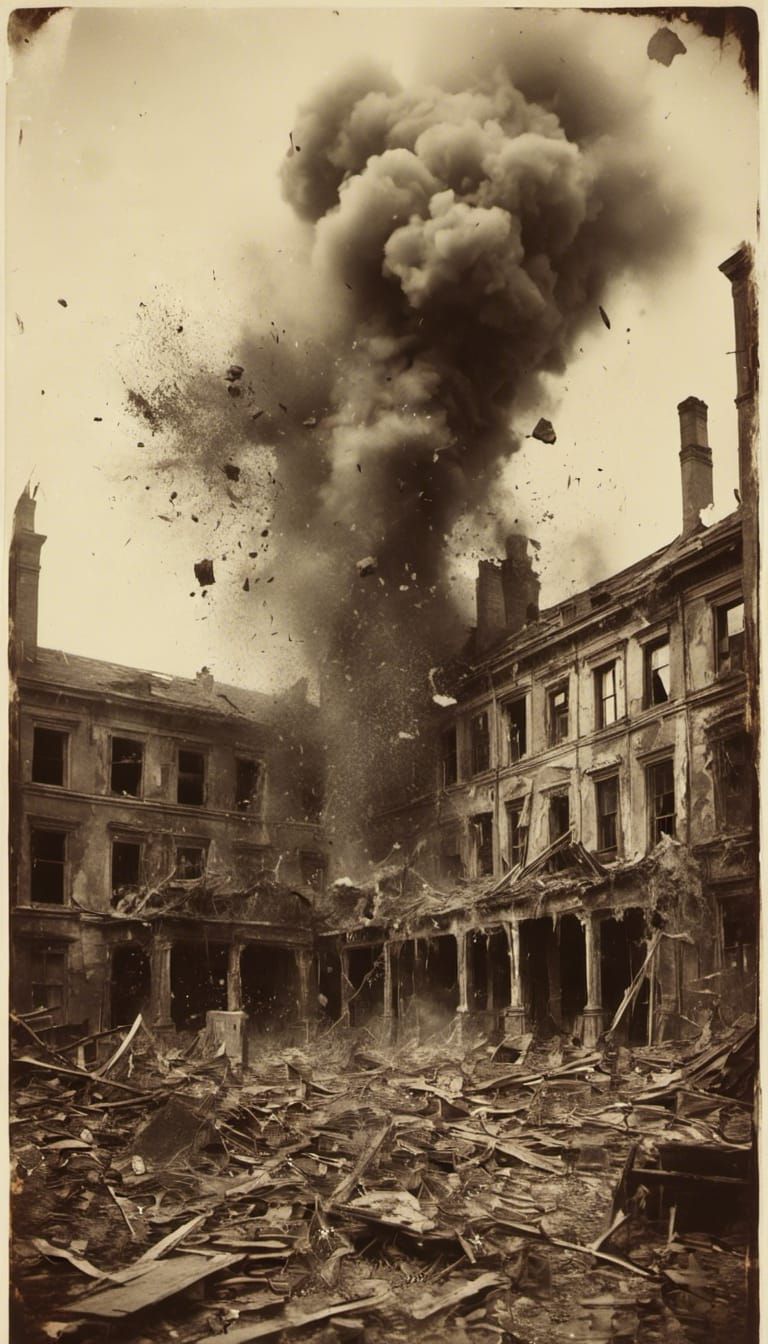 Macabre Depiction of a School in Ruins