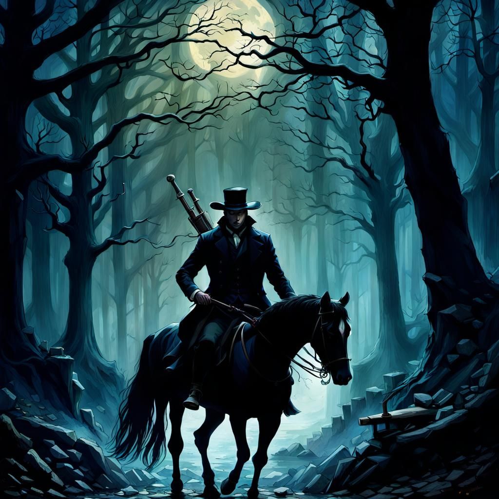 Epic Sleepy Hollow Landscape in Dramatic Lighting