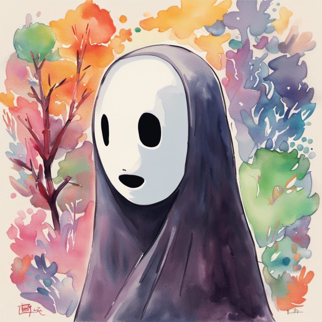 Whimsical Gouache Ghost