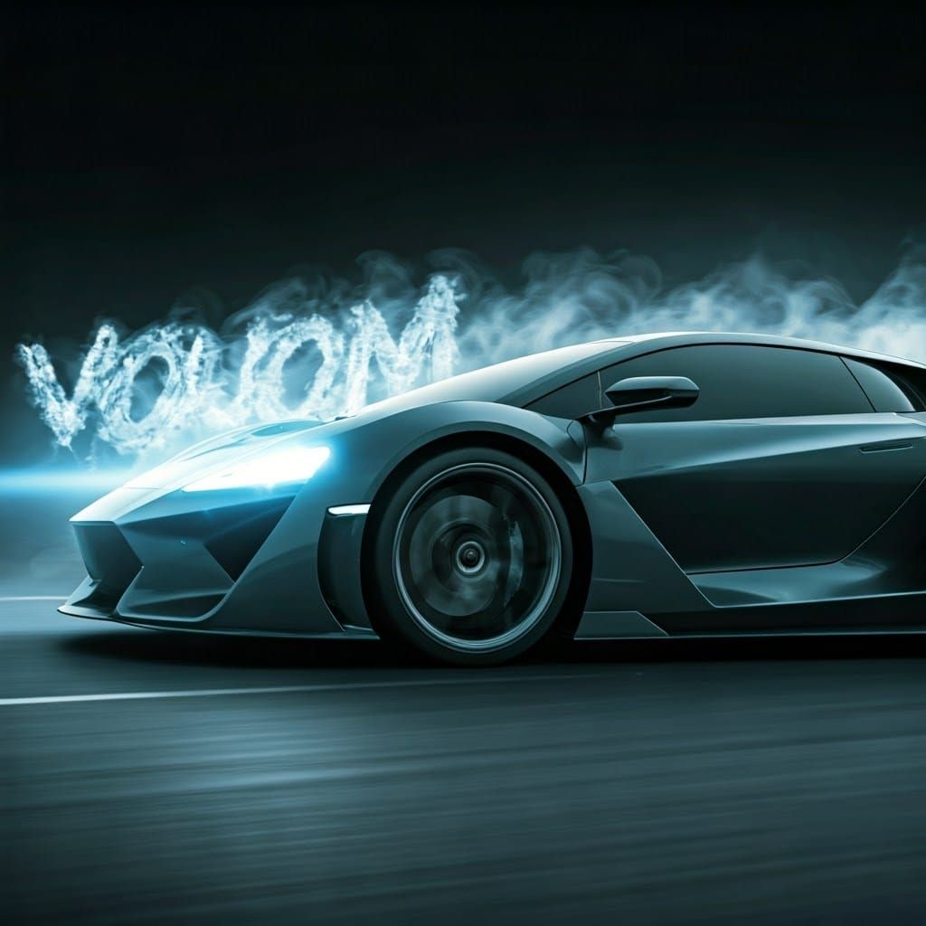Futuristic Sports Car Exuding Speed and Power