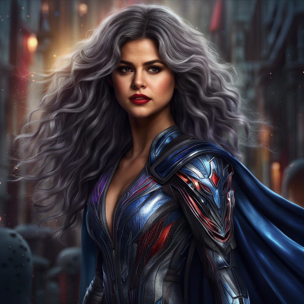 Elder Goddess in Heroic Splendor, Cyberpunk Fantasy Art