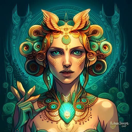 Luminous Goddess Owl Illuminates the Night